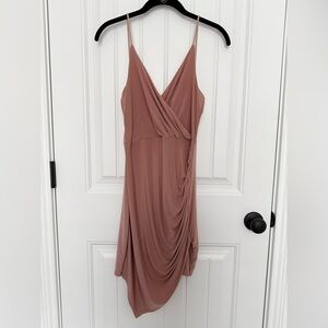 Missguided + Asymmetrical Dress in Mauve